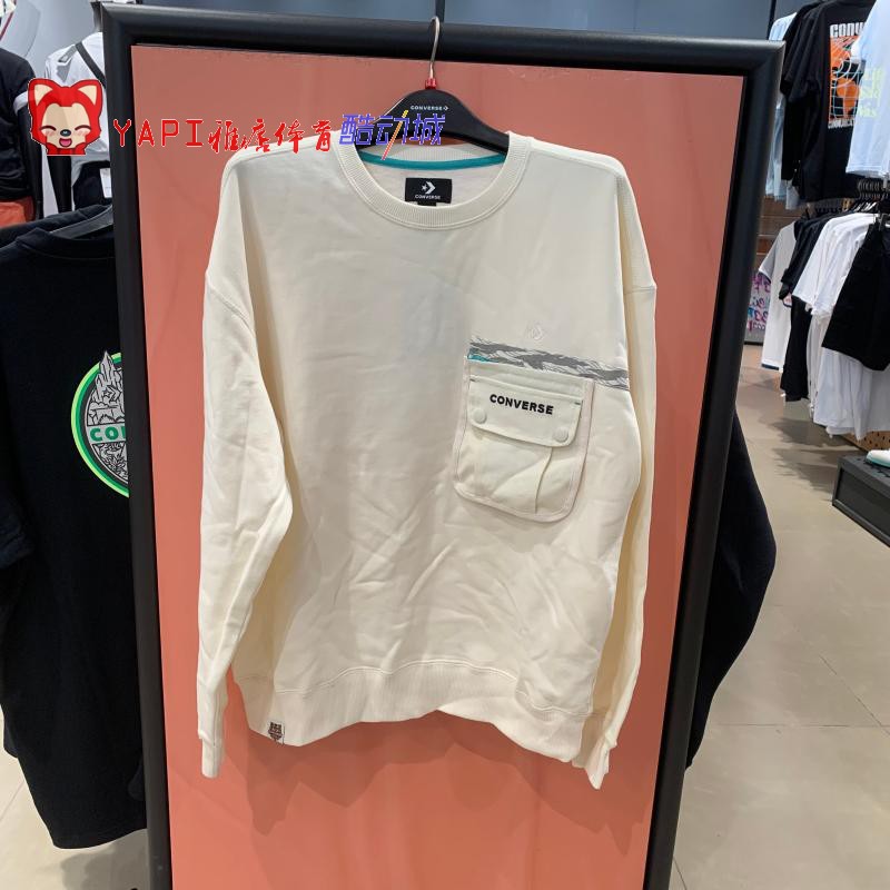 匡威正品虎年加绒工装口袋圆领套头卫衣针织衫10024156 10020343