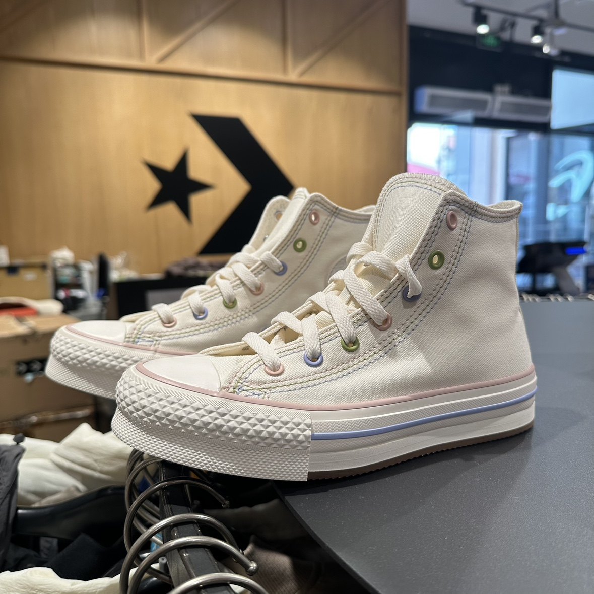 Converse匡威all star新款白色增高鞋帆布高帮男鞋女鞋A17936,运动鞋new,板鞋,淘宝优惠券,粉丝福利购,淘宝优惠卷