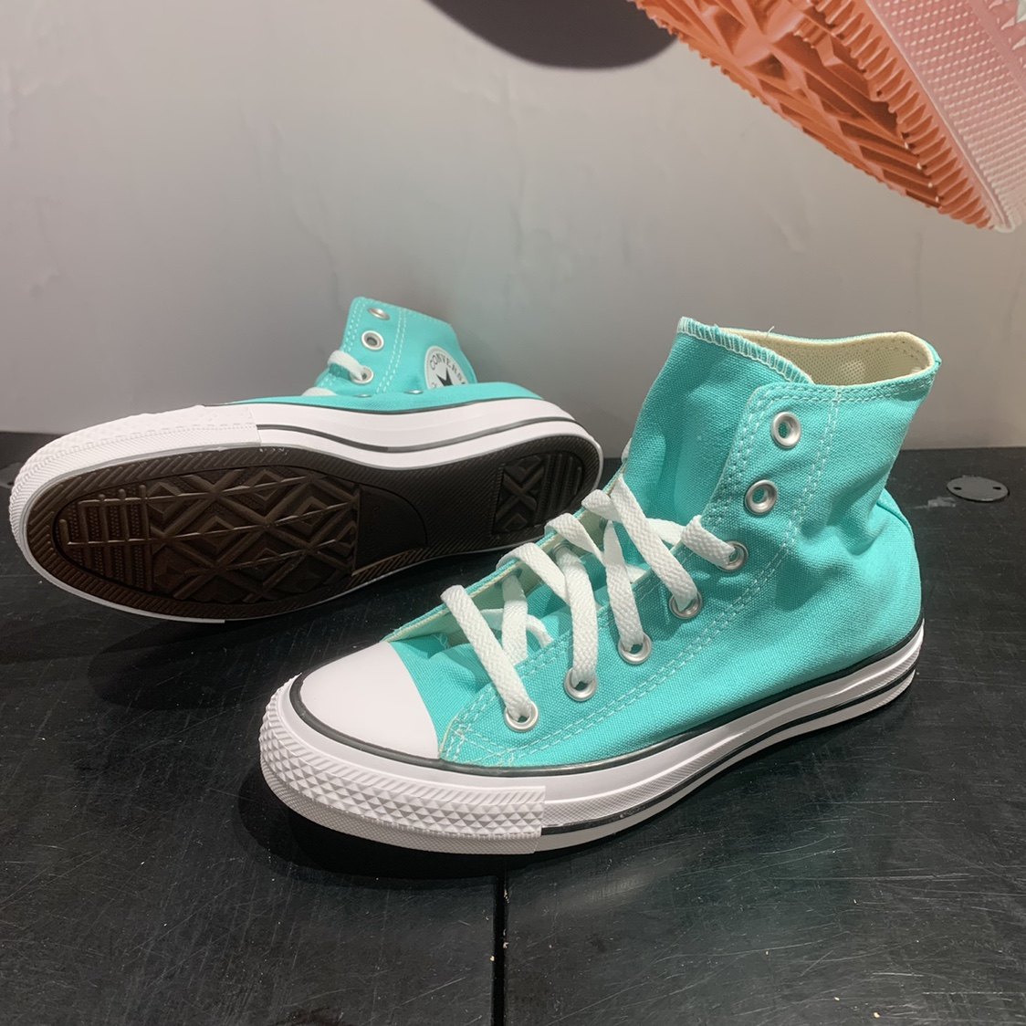 匡威 正品奥莱水绿色高帮情侣男女帆布鞋171262c 不退换,运动鞋new,帆布鞋,淘宝优惠券,粉丝福利购,淘宝优惠卷