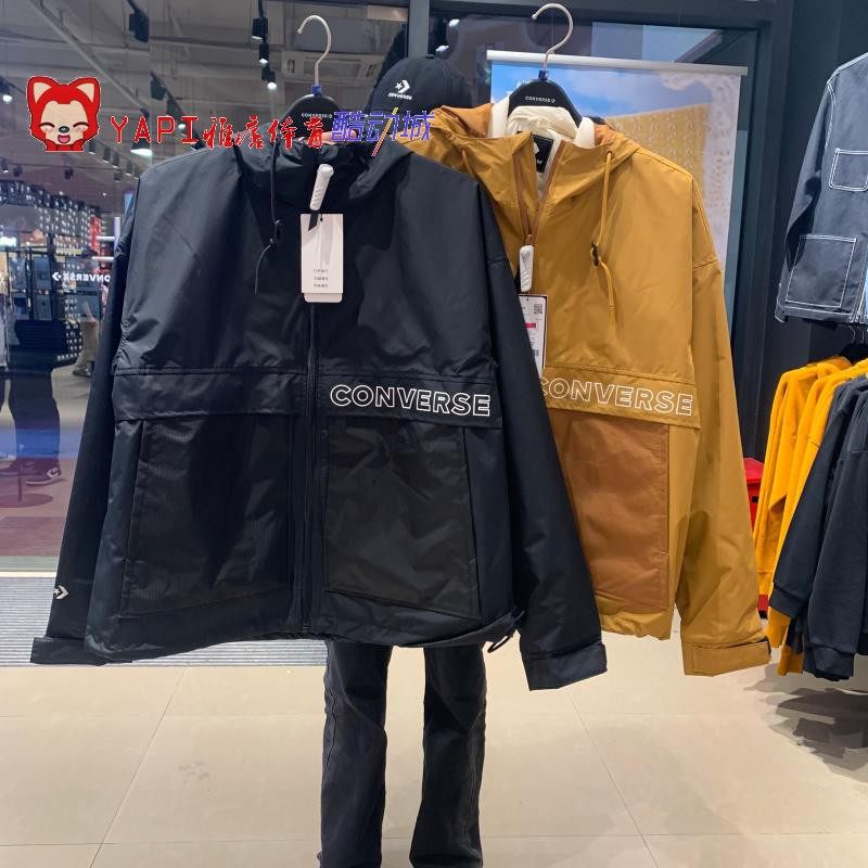 converse/匡威正品 男冲锋衣羽绒服外套可拆卸二合一10021983-a01