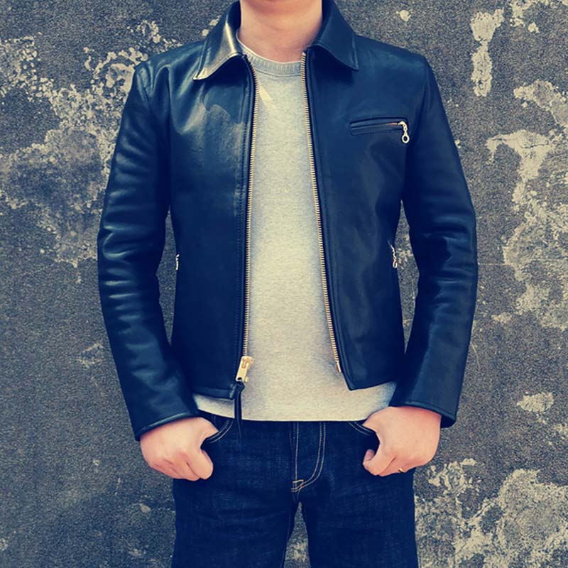 新款689重磅复古皮衣机车