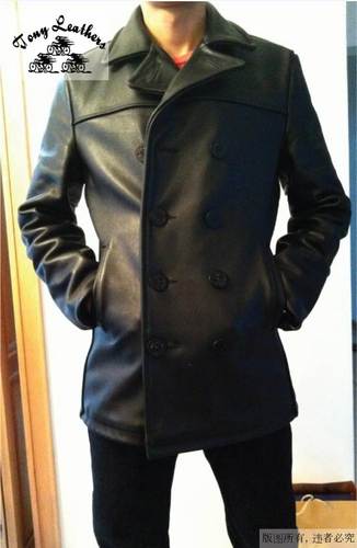 海军740皮大衣非schott（