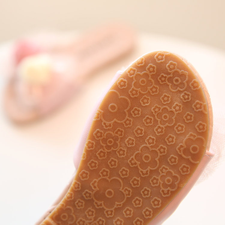 Pantoufles enfants en Cuir spatial pour été - semelle tendon - Ref 1033122 Image 4