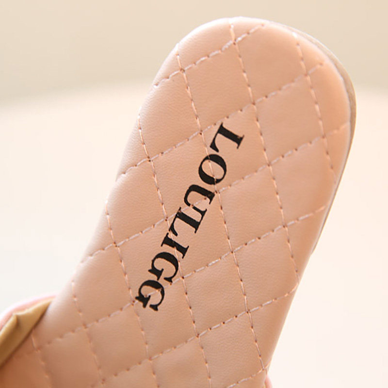 Pantoufles enfants en Cuir spatial pour été - semelle tendon - Ref 1033122 Image 3