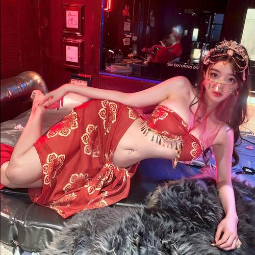 趣情内衣cos情调睡衣性感暴露女装蕾丝透视西域舞姬擦边汉服套装