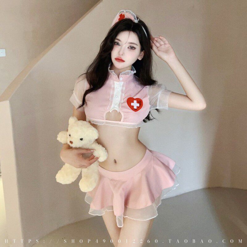 纯欲甜美少女cos护士制服套装性感萝莉床上超短裙私房情调内衣女