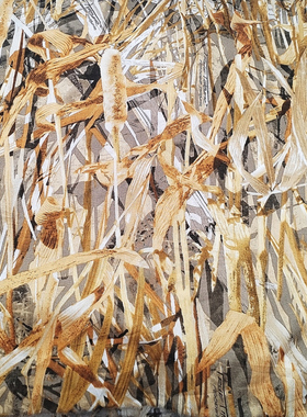 出口欧美外贸平纹布薄款棉布芦苇迷彩面料手工DIY服装面料