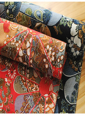 田园花朵富贵民族风 亚麻纯棉服装家纺布艺服装面料桌旗特价处理