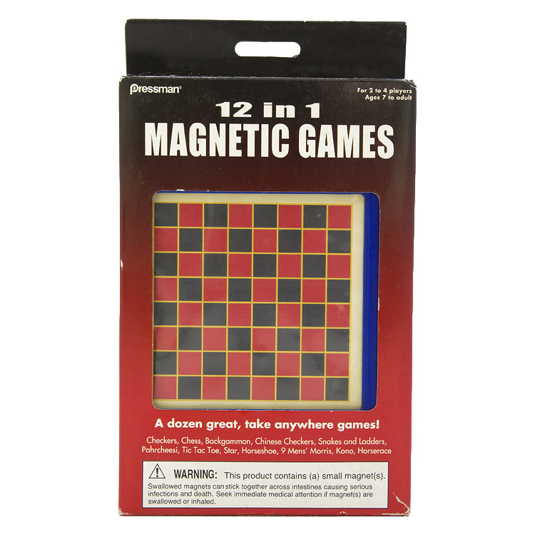 PRESSMAN magnetic games西洋国际象棋跳棋12合1旅行装棋类桌游