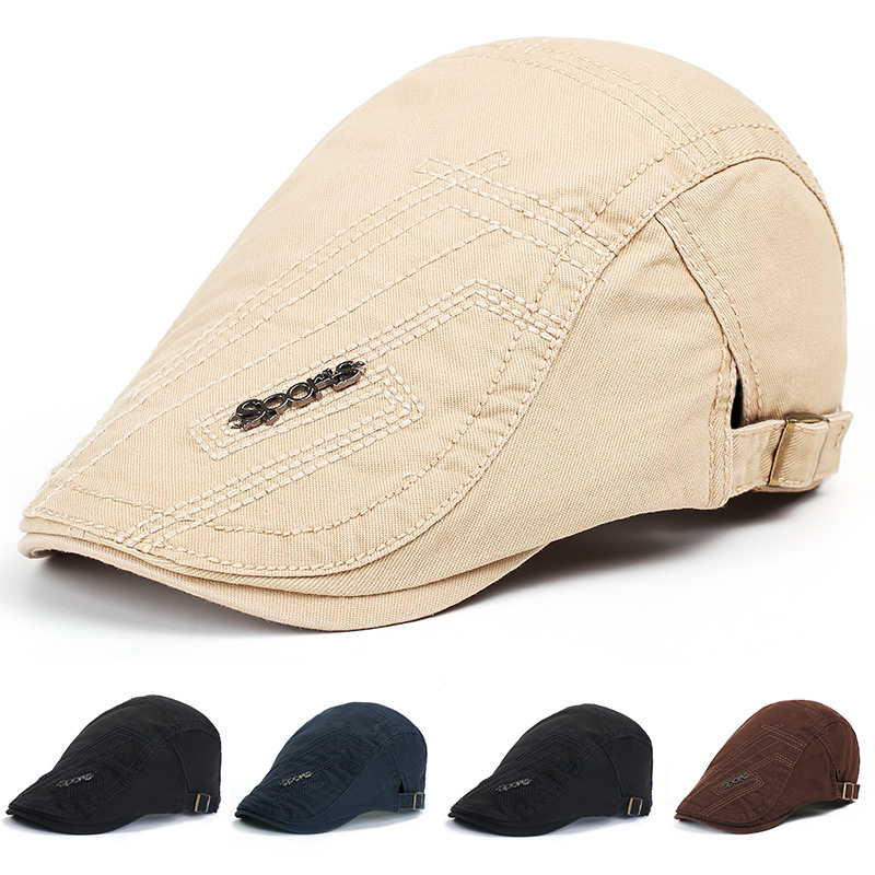 帽子男夏天鸭舌帽防晒遮阳帽休闲时尚贝雷帽复古春夏季牛仔帽青年