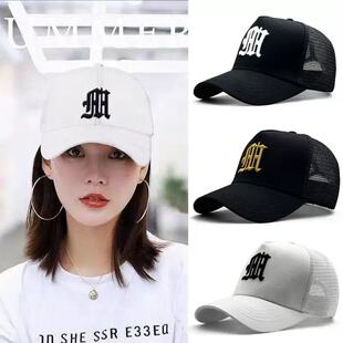 帽子情侣网眼高顶帽男女棒球帽硬顶透气防晒帽户外出游遮阳鸭舌帽