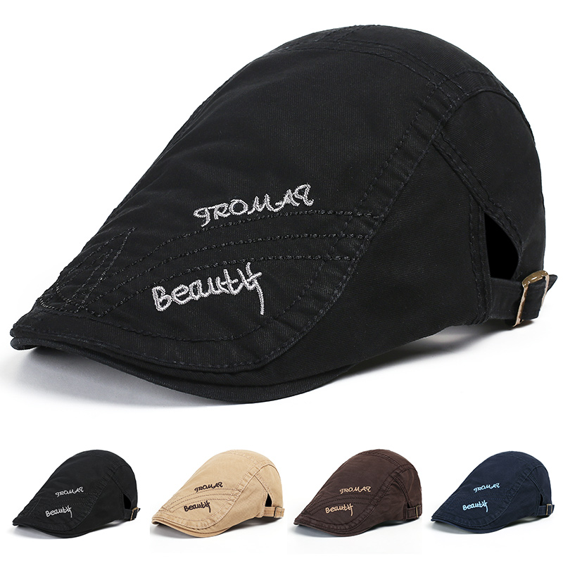 帽子男春夏季鸭舌帽韩版百搭贝雷帽潮复古夏天休闲遮阳帽鸭嘴帽