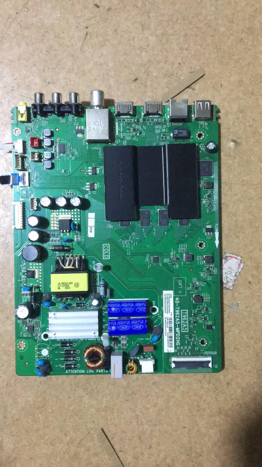 TCL 43D6液晶电视主板40-T962A5-MPD2HG配屏LVU430NDEL