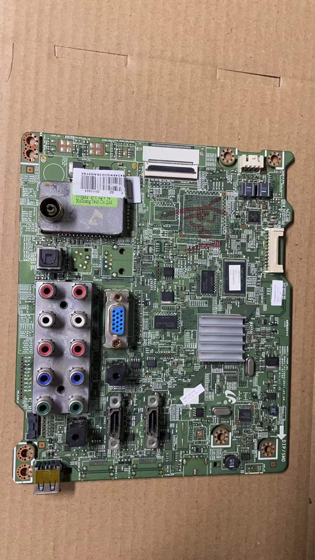拆机三星PS43D450A2主板BN41-01750A屏S43AX-YB01