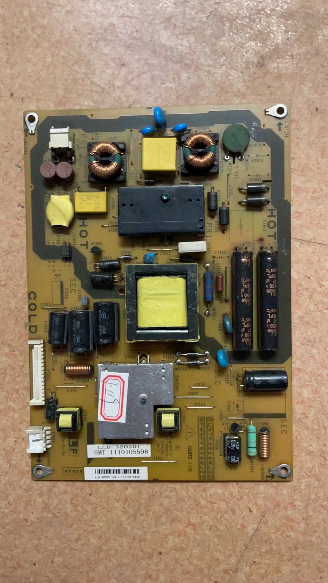 夏普 LCD-32LX430A 电源板 RUNTKA824WJQZ QPWBFF824WJZ1