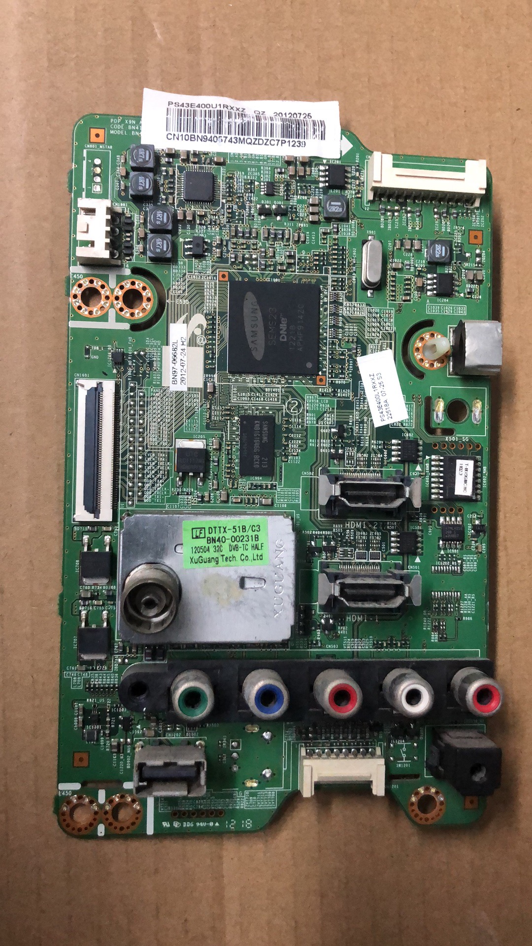 三星PS43E400UIR等离子电视机原装主板BN41-01799A屏S43SD-yb01