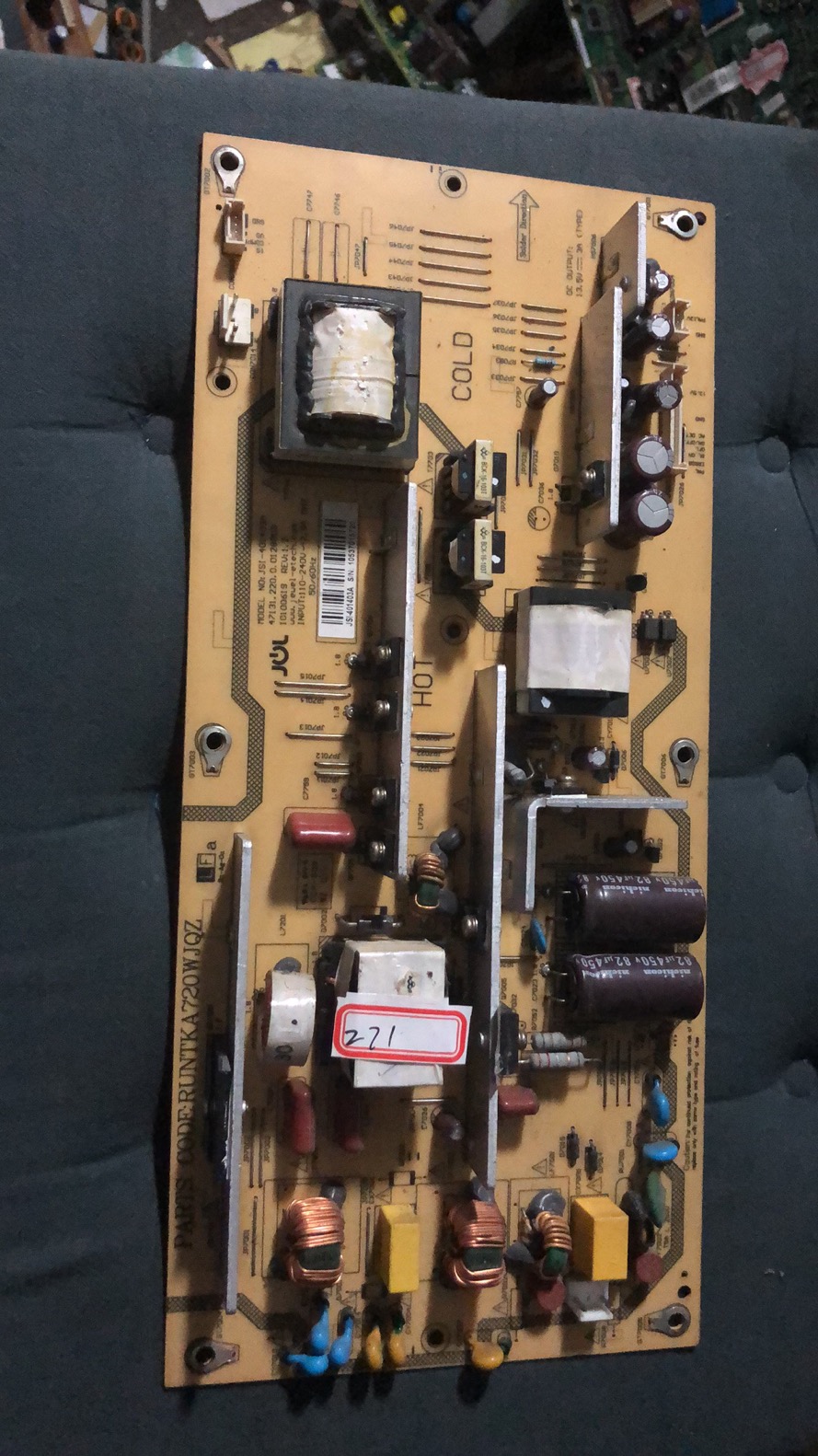 原装夏普LCD-40L120A电源板RUNTKA720WJQZ JSI-401403A