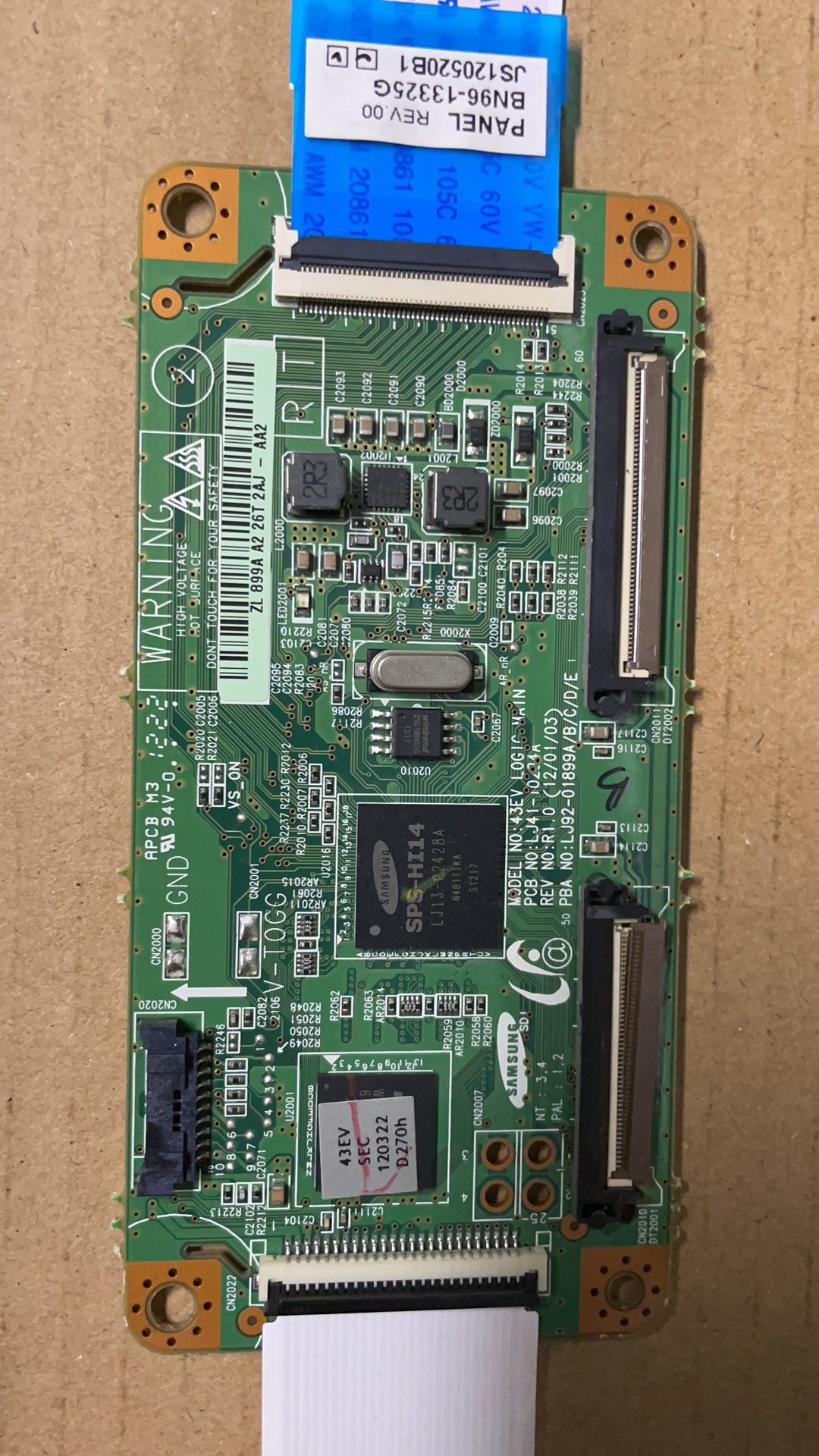 三星 PS43E400U1R 逻辑板 LJ41-10234A LJ92-01899A 屏S43SD-YB01