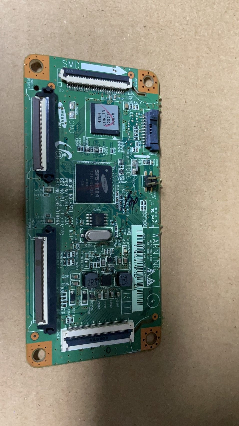 三星等离子电视PS43E450A1R逻辑板LJ41-10133A/LJ92-01849A