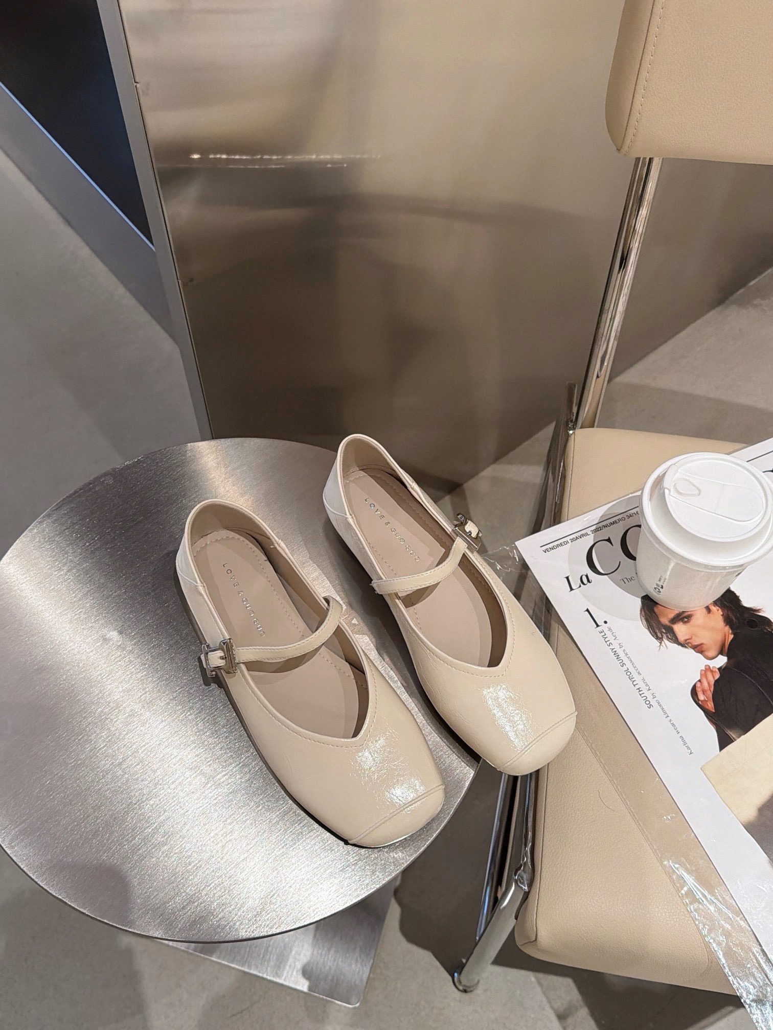 2026年法式软皮方头玛丽珍鞋女水钻一字带平底浅口单鞋百搭小皮鞋,女鞋,浅口单鞋,淘宝优惠券,粉丝福利购,淘宝优惠卷