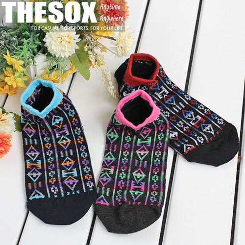 浅口船袜THESOX短袜日系提花纯棉3色组合男生潮人滑板街头埃及风