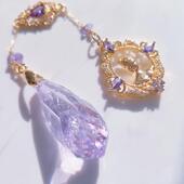 灵摆项链吊坠天然紫水晶白水晶短链新手水滴切面礼物女学生送教程