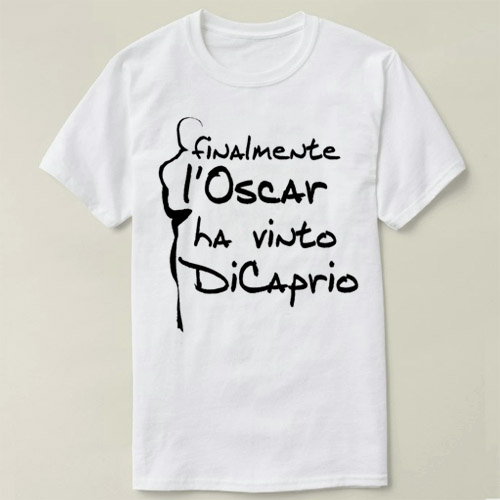 L'OscarhavintoDiCaprioLeonardo莱昂纳多DIYT-ShirtT恤7