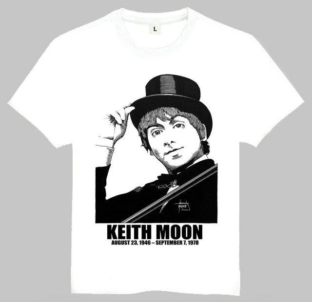 keith moon t-shirt 名人t恤 凯斯·穆恩 t恤 欧美潮流t恤