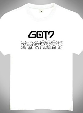 GOT7T-shirt白色短袖GOT7T恤订制T恤欧美潮流T恤8