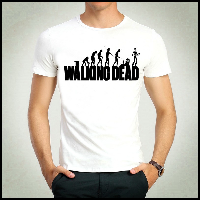 walkingdeadLogoT-shirt行尸走肉进化论T恤美剧T恤新款