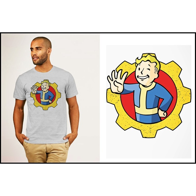 Fallout4vaultboy辐射4T-Shirt美T恤班服上衣TEE圆领衣服5