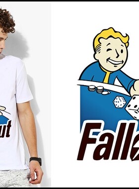 Fallout4vaultboy辐射4T-Shirt成人T恤班服上衣TEE圆领衣服21
