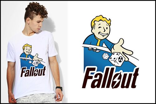 Fallout4vaultboy辐射4T-Shirt成人T恤班服上衣TEE圆领衣服21