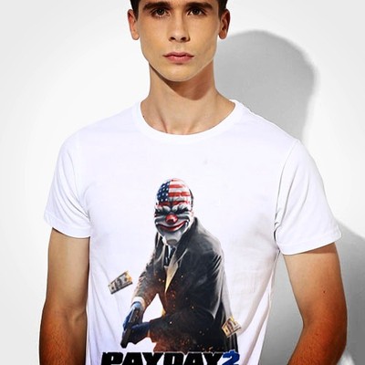 PAYDAY2收获日Tee-Shirt成人男女成人T恤DIY上衣圆领新款5