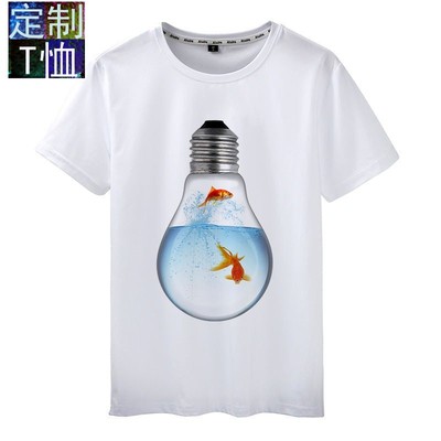 夏天男装T恤创意灯泡印