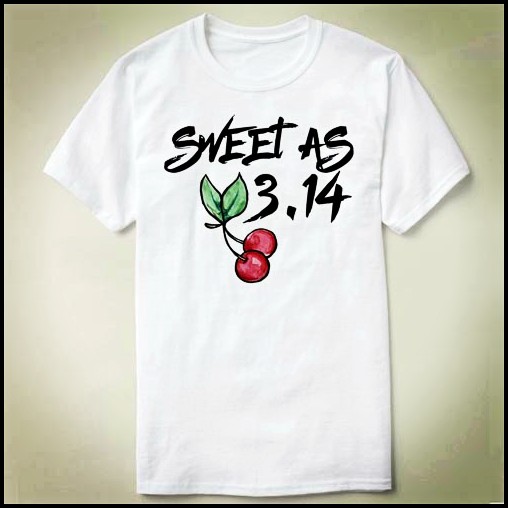 Sweet as Cherry math maths pi 数学圆周率 π T-Shirt T恤 衣服