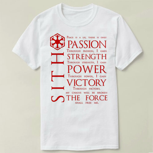 TheSithCodestarwars星球大战上衣DIYTeeT-ShirtT恤