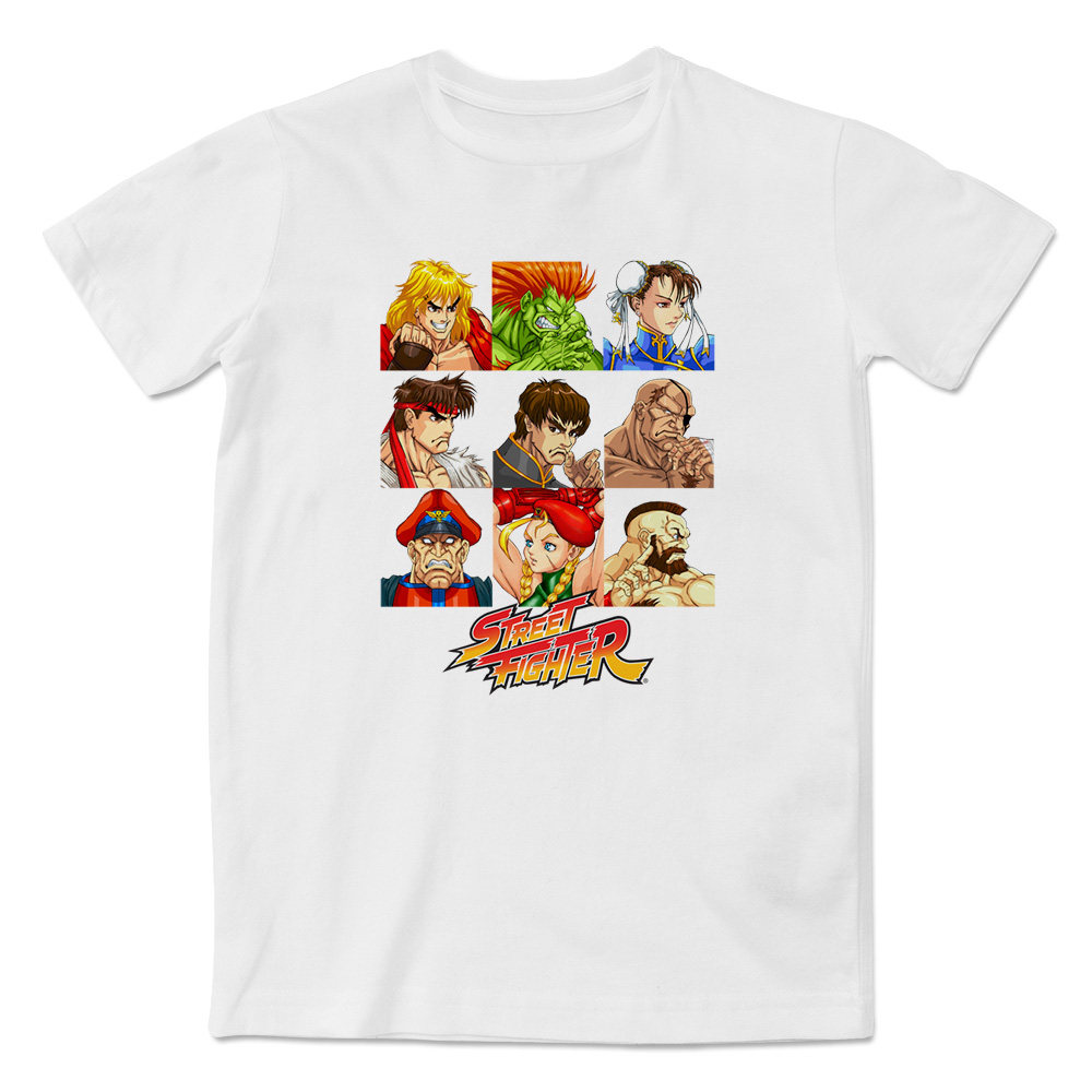 经典街机街头霸王之9人街霸超酷休闲游戏短袖T恤衣服男女同款8