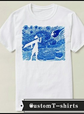 Van Gogh Starry Fantasy梵高 文化衫短袖成人  T恤T-shirt7