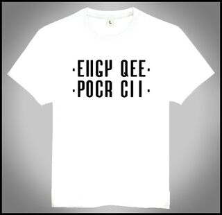 hidden f ck off T-shirt 隐藏字母 T恤 折叠 EIIGP QEE POCR CII