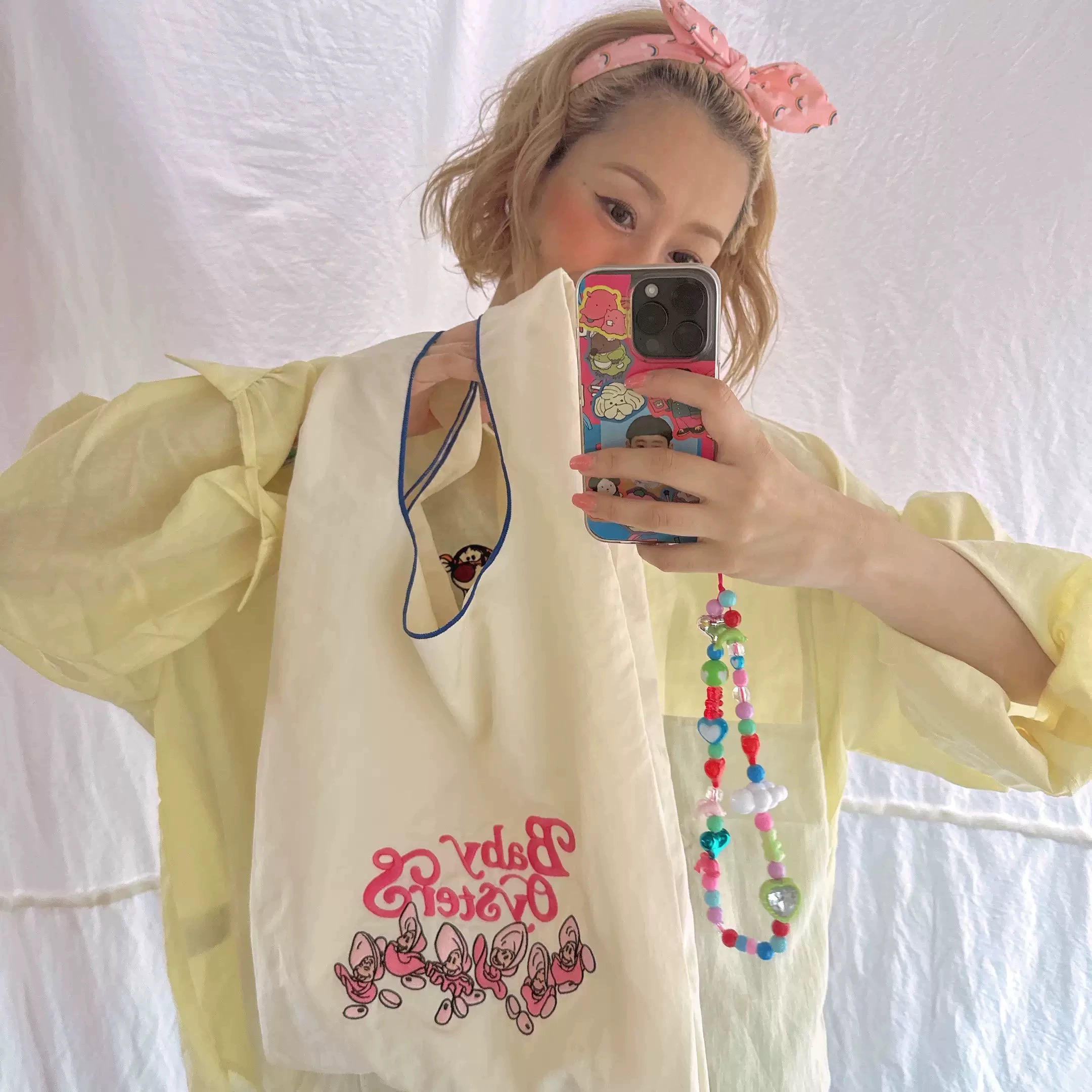 日单动漫卡通ip刺绣手提包购物包 有细微瑕疵介意wu拍