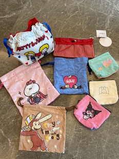 日单卡通动漫ip系列收纳包抽绳袋等 偶有瑕疵介意wu拍