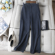 百搭通勤风 冬 飒美保暖垂坠半松紧腰显瘦含醋酸羊毛山羊绒直筒裤