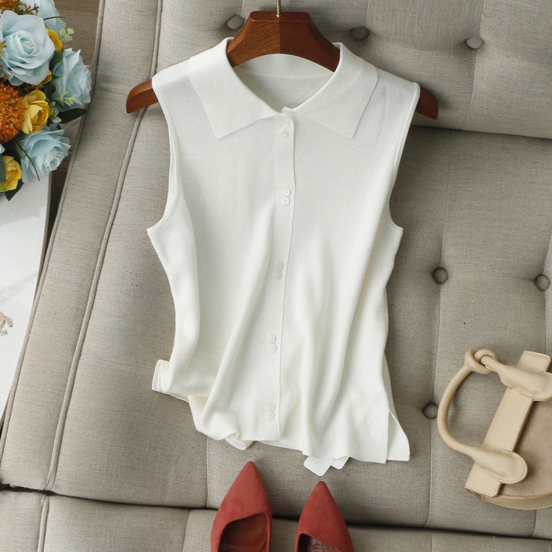 职场氛围叠搭~16针敲细四平针翻领无袖美丽诺羊毛打底针织背心秋,女装/女士精品,毛针织衫,淘宝优惠券,粉丝福利购,淘宝优惠卷