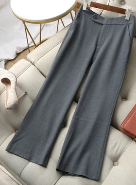 ZHA裂裤型和质感  穿出时髦范简约好搭“大长腿”直筒微喇九分裤