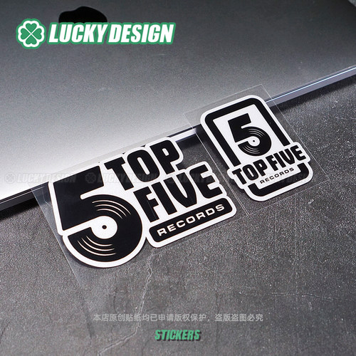 top5汽车机车头盔反光防水车贴