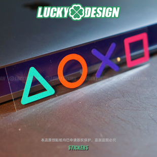 lucky良运车贴ps5按键搞笑趣味车身车窗越野摩托防水划痕反光贴纸