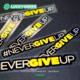 give lucky良运车贴 创意文字never up永不放弃反光防水头盔贴纸