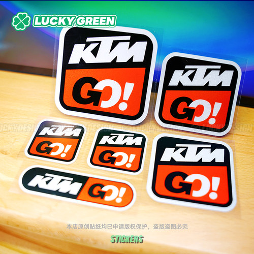 KTMGO390duke摩托头盔车身贴纸