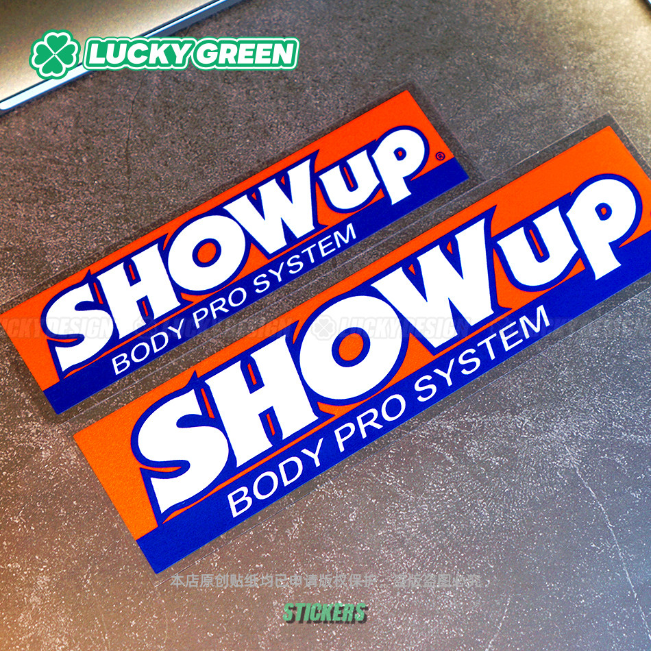 lucky良运车贴showup赞助商拉花JDM车身车窗摩托防水划痕反光贴纸